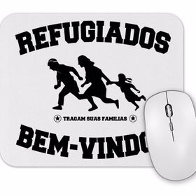 Baskı Dükkanı Refugiados Branca Mouse Pad