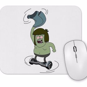Baskı Dükkanı Regular Show Muscle Man Spinning On a Hoverboard Mouse Pad