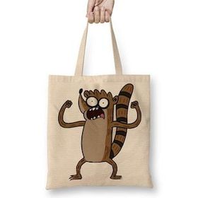 Baskı Dükkanı Regular Show Rickboy Bez Kadın Günlük Çanta
