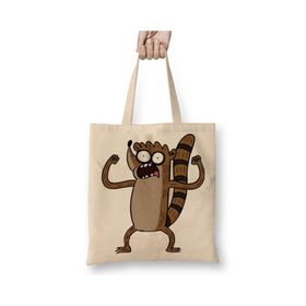 Baskı Dükkanı Regular Show Rickboy Bez Kadın Günlük Çanta