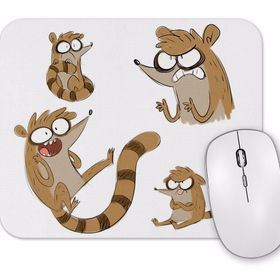 Baskı Dükkanı Regular Show Rigby a Bunch of Baby Ducks Mouse Pad
