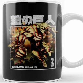 Baskı Dükkanı Reiner Braun Reiner Attack On Titan Porselen 330 ml Beyaz Kupa Bardak