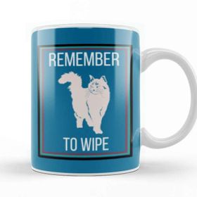 Baskı Dükkanı Remember To Wıpe Cat Kupa