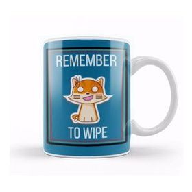Baskı Dükkanı Remember To Wıpe Cat Lover Gifts Kupa