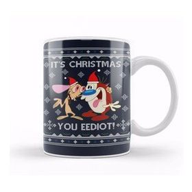 Baskı Dükkanı Ren And Stimpy Its Christmas You Eediot Kupa