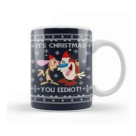 Baskı Dükkanı Ren And Stimpy Its Christmas You Eediot Kupa