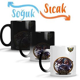 Baskı Dükkanı Rengar Lol League of Legends Sihirli Porselen Kupa
