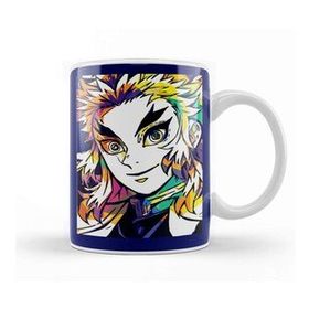 Baskı Dükkanı Rengoku Kyojuro Rengoku Demon Slayer Porselen 330 ml Beyaz Kupa Bardak