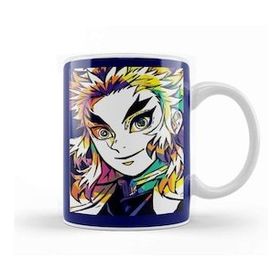 Baskı Dükkanı Rengoku Kyojuro Rengoku Demon Slayer Porselen 330 ml Beyaz Kupa Bardak
