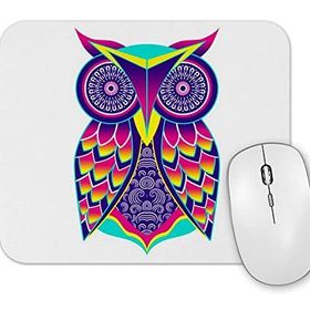 Baskı Dükkanı Renkli Baykuş Mouse Pad