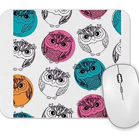 Baskı Dükkanı Renkli Baykuşlar Mouse Pad