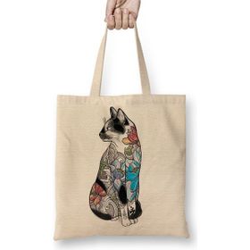 Baskı Dükkanı Renkli Cats Kedi Bez Kadın Günlük Çanta