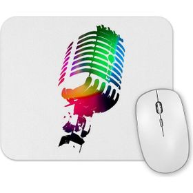 Baskı Dükkanı Renkli Mikrofon Müzik Mouse Pad