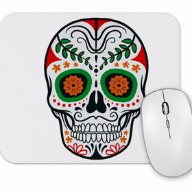 Baskı Dükkanı Renkli ve Desenli Kuru Kafa Skull Mouse Pad