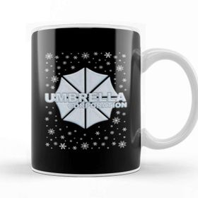 Baskı Dükkanı Resident Evil Umbrella Corporation Christmas Snow Logo Kupa