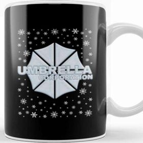 Baskı Dükkanı Resident Evil Umbrella Corporation Christmas Snow Logo Kupa