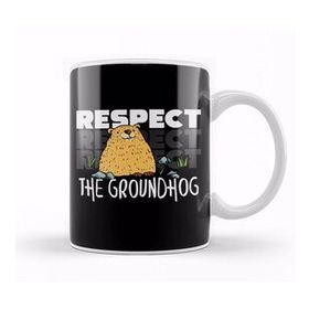 Baskı Dükkanı Respect Cute Respect The Groundhog Funny Groundhog Day Kupa