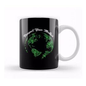 Baskı Dükkanı Respect Your Mother Globe Mother Earth Hipster Kupa