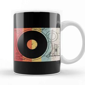 Baskı Dükkanı Retro 70S Record Player Kupa