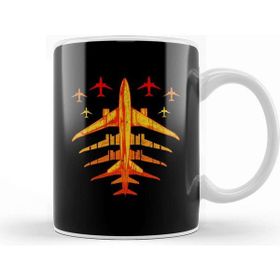 Baskı Dükkanı Retro Airplane Vintage Pilot Flying Kupa