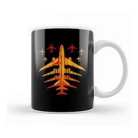 Baskı Dükkanı Retro Airplane Vintage Pilot Flying Kupa
