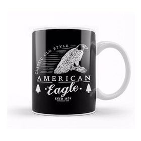 Baskı Dükkanı Retro Animal American Eagle White Kupa