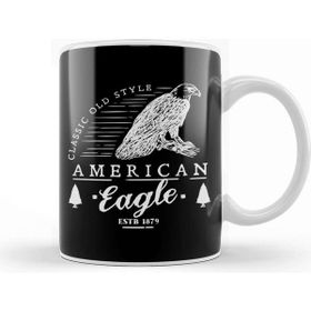 Baskı Dükkanı Retro Animal American Eagle White Kupa