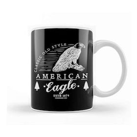 Baskı Dükkanı Retro Animal American Eagle White Kupa