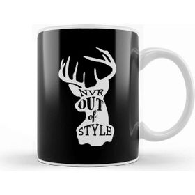 Baskı Dükkanı Retro Animal Stag Nvr Out Of Style White Kupa