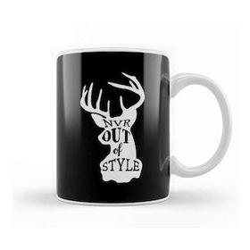 Baskı Dükkanı Retro Animal Stag Nvr Out Of Style White Kupa