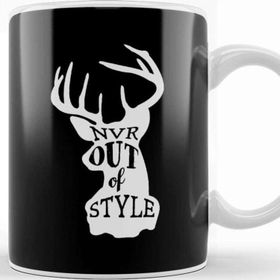 Baskı Dükkanı Retro Animal Stag Nvr Out Of Style White Kupa