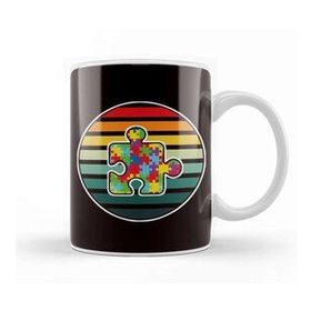 Baskı Dükkanı Retro Autistic Puzzle Autism Awareness Support Special Needs Kupa