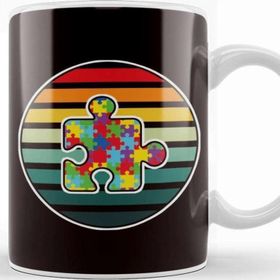 Baskı Dükkanı Retro Autistic Puzzle Autism Awareness Support Special Needs Kupa
