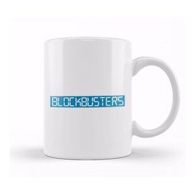 Baskı Dükkanı Retro Blockbusters Logo Kupa
