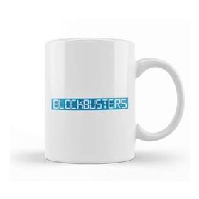 Baskı Dükkanı Retro Blockbusters Logo Kupa