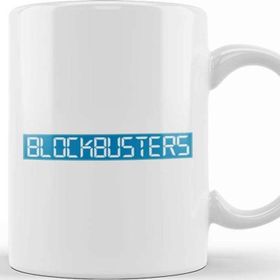 Baskı Dükkanı Retro Blockbusters Logo Kupa