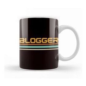 Baskı Dükkanı Retro Blogger Vintage Blogging Blog Story Influencer Writer Porselen 330 ml Beyaz Kupa Bardak