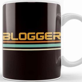 Baskı Dükkanı Retro Blogger Vintage Blogging Blog Story Influencer Writer Porselen 330 ml Beyaz Kupa Bardak