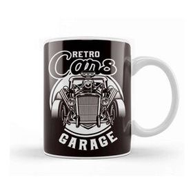 Baskı Dükkanı Retro Cars Garage Classic Old American Automobile Car Muscle-1 Kupa