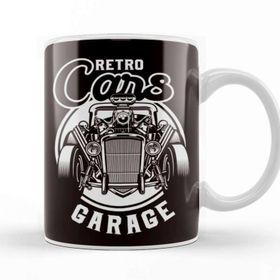 Baskı Dükkanı Retro Cars Garage Classic Old American Automobile Car Muscle-1 Kupa