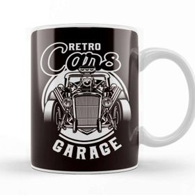 Baskı Dükkanı Retro Cars Garage Classic Old American Automobile Car Muscle Kupa