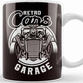 Baskı Dükkanı Retro Cars Garage Classic Old American Automobile Car Muscle Kupa