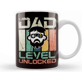 Baskı Dükkanı Retro Dad Level Unlocked Daddy Gamer Newborn Children Father Kupa