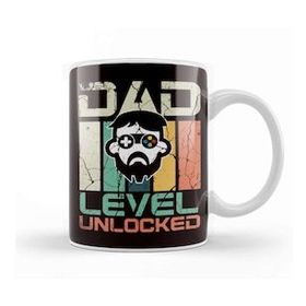Baskı Dükkanı Retro Dad Level Unlocked Daddy Gamer Newborn Children Father Kupa
