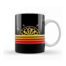Baskı Dükkanı Retro Dartboard Vintage Dart Player Arrow Dart Throwing Team Kupa