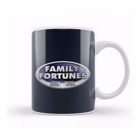 Baskı Dükkanı Retro Family Fortunes Logo Kupa