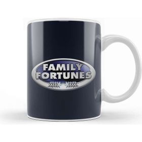 Baskı Dükkanı Retro Family Fortunes Logo Kupa