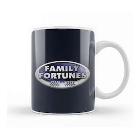 Baskı Dükkanı Retro Family Fortunes Logo Kupa