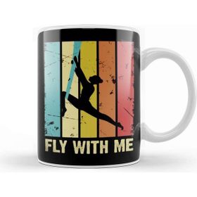 Baskı Dükkanı Retro Fly With Me Aerial Silk Aerialist Acrobat Acrobatics Kupa