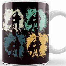 Baskı Dükkanı Retro Girl Cellist Cello Player Vintage Orchestra Musician Kupa
